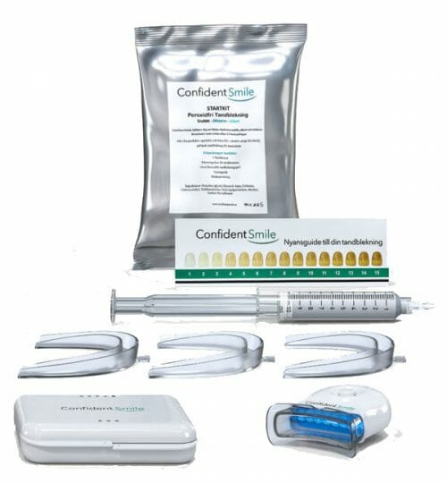 Confident Smile startkit med gel, skenor, etui och lampa